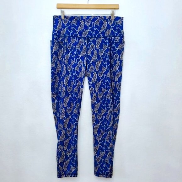 Lilly Pulitzer Pants - Lilly Pulitzer Luxletics 26" High Rise Leggings, Low Tide Navy, XL
